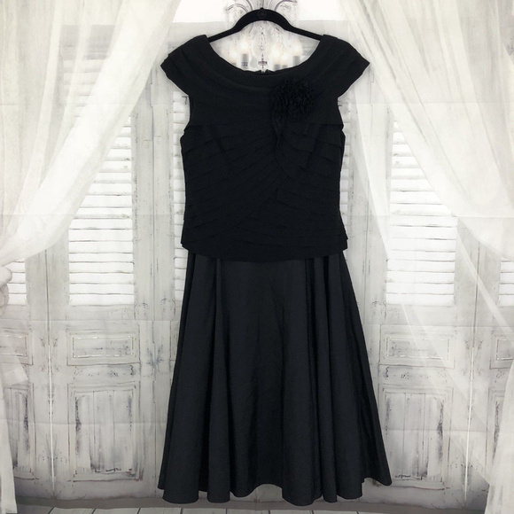Jessica Howard 10P 10 Black Formal Cocktail Dress - Picture 1 of 8